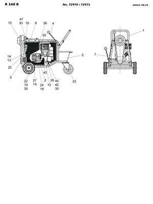 компоновочная схема для электромеханической прочистной машины r 140
