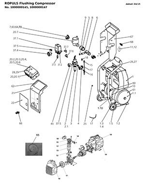 компоновочная схема для промывочного компрессора ropuls