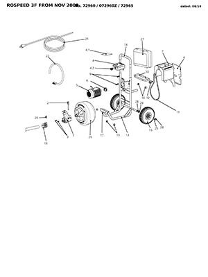 компоновочная схема для электромеханической прочистной машины rospeed 3f