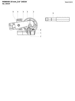 компоновочная схема для универсального трубогиба robend 19 мм