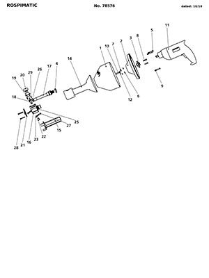 компоновочная схема для электрического прочистного устройства с автоподачей rospimatic