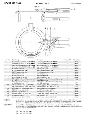 компоновочная схема для rocut 110/160