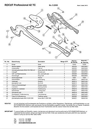 компоновочная схема для rocut 42 тс professional