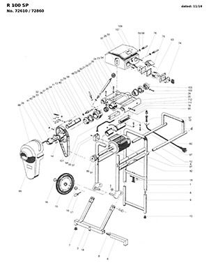 компоновочная схема для электромеханической прочистной машины r 80
