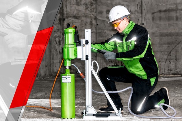 эффективность алмазного сверления с помощью переносных профессиональных установок