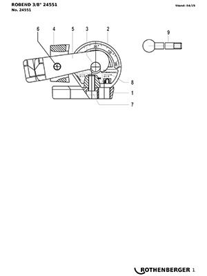 компоновочная схема для универсального трубогиба robend  3/8"