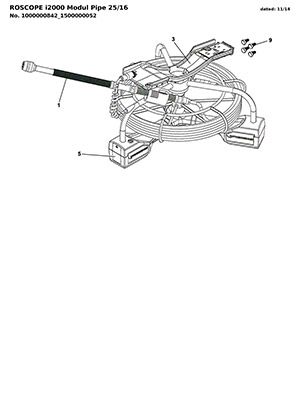 компоновочная схема для телеинспекционного устройства roscope i2000 modul pipe 25/16